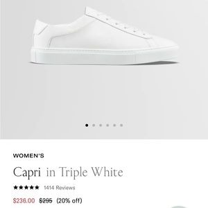 Koio Capri Triple White women’s sneaker (37/US7) unused!